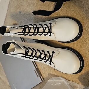 Torrid White Combat Boots